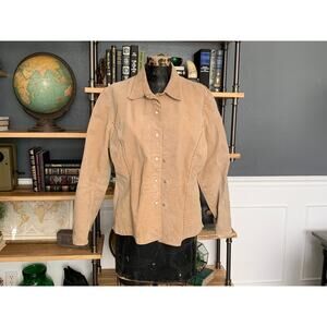 Suede, Brown, Cowboy Coat, Ruff Hewn, Genuine Leather Shell, Size L,